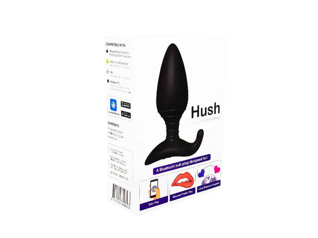 The lovense hush butt plug in a box